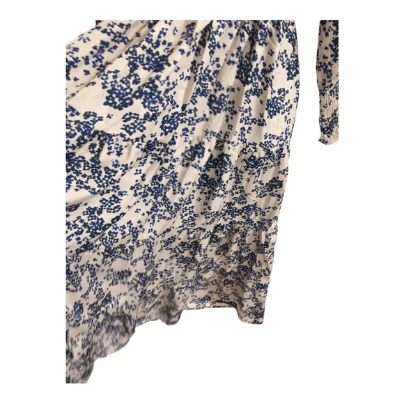 Anthropologie Boemo blue floral ruffled shoulder button front maxi dress size S - Picture 9 of 17